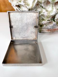 Line Vautrin Silvered Bronze Box with Relief Cast Poem by Line Vautrin - 2298377