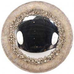 Line Vautrin Silvered Resin and Old Glass Convex Mirror in the Manner of Line Vautrin  - 4651681
