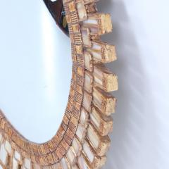 Line Vautrin Wood and resin convex mirror having ivory colored glass manner fo Line Vautrin  - 3250675