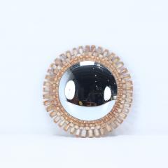 Line Vautrin Wood and resin convex mirror having ivory colored glass manner fo Line Vautrin  - 3250677