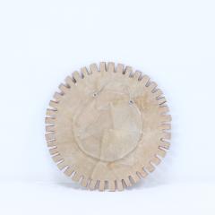 Line Vautrin Wood and resin convex mirror having ivory colored glass manner fo Line Vautrin  - 3250679