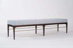 Linear Bench in Dark Walnut and Brass Series 72 by Stamford Modern - 3447561