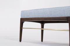 Linear Bench in Dark Walnut and Brass Series 72 by Stamford Modern - 3447563