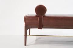 Linear Daybed in Leather and Mohair by Stamford Modern - 2802649