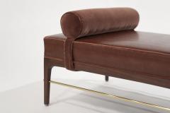 Linear Daybed in Leather and Mohair by Stamford Modern - 2802651