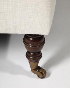 Linen Walnut and Brass Scroll Arm Lounge Chair by Jonas United States c 1990 - 4230826