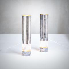 Lino Sabattini Century Lino Sabattini Pair of Table Lamps in Silver for Christofle 70s - 3300803