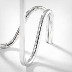 Lino Sabattini Lino Sabattini Pair of Candle Holders in Silvered Metal 2 Holders - 2473143