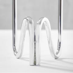 Lino Sabattini Lino Sabattini Pair of Candle Holders in Silvered Metal 2 Holders - 2473151