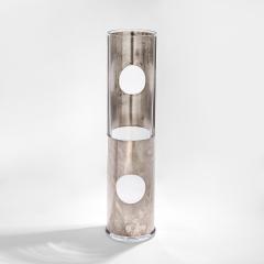 Lino Sabattini Lino Sabattini Vase in Silvered Metal and Glass 70s - 2907710