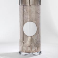 Lino Sabattini Lino Sabattini Vase in Silvered Metal and Glass 70s - 2907711