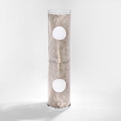 Lino Sabattini Lino Sabattini Vase in Silvered Metal and Glass 70s - 2907712