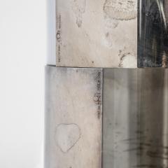 Lino Sabattini Lino Sabattini Vase in Silvered Metal and Glass 70s - 2907714