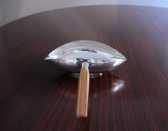 Lino Sabattini Saulieu Silver Plated Gravy Boat with Wooden Handle by Lino Sabattini - 4405813