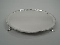 Lionel Alfred Crichton Antique English Neoclassical Sterling Silver Salver Tray by Crichton - 3757972