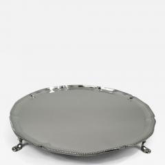 Lionel Alfred Crichton Antique English Neoclassical Sterling Silver Salver Tray by Crichton - 3758943