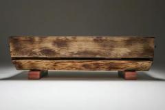 Lionel Jadot I Studebaker Assemblage Bench with Wooden and Leather Elements Lionel Jadot - 3377622