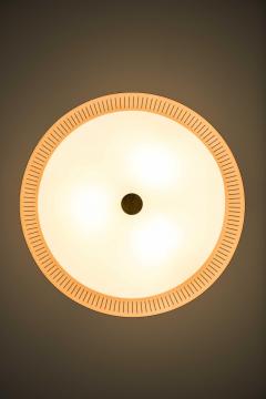 Lisa Johansson Pap Ceiling Lamp Model 61 in Brass Glass Plastic by Lisa Johansson Pape 1950s - 4699367