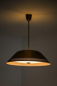 Lisa Johansson Pap Ceiling Lamp Model 61 in Brass Glass Plastic by Lisa Johansson Pape 1950s - 4699368