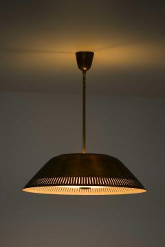 Lisa Johansson Pap Ceiling Lamp Model 61 in Brass Glass Plastic by Lisa Johansson Pape 1950s - 4699374