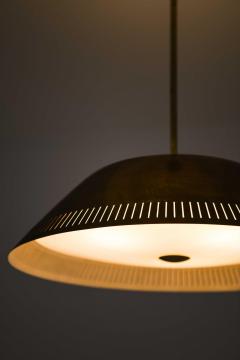 Lisa Johansson Pap Ceiling Lamp Model 61 in Brass Glass Plastic by Lisa Johansson Pape 1950s - 4699378
