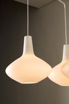 Lisa Johansson Pape Bulbo Opaline Glass Chandelier 1950s - 4499221
