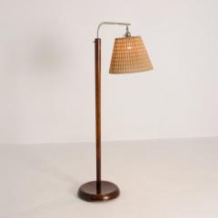 Lisa Johansson Pape Early Lisa Johansson Pape Floor Lamp in Birch Rattan Orno 1940s - 4581484