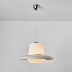 Lisa Johansson Pape Large 1950s Opaline Glass Metal Ceiling Lamp Attributed to Lisa Johansson Pape - 2818140