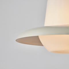 Lisa Johansson Pape Large 1950s Opaline Glass Metal Ceiling Lamp Attributed to Lisa Johansson Pape - 2818142