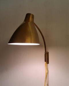 Lisa Johansson Pape Lisa Johansson Pap Adjustable Wall Lamp 50 055 in Solid Brass Orno 1950s - 3951040