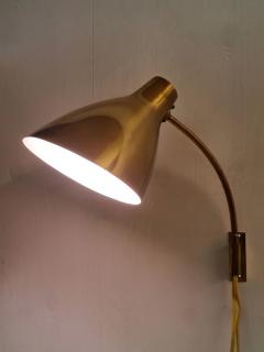 Lisa Johansson Pape Lisa Johansson Pap Adjustable Wall Lamp 50 055 in Solid Brass Orno 1950s - 3951046