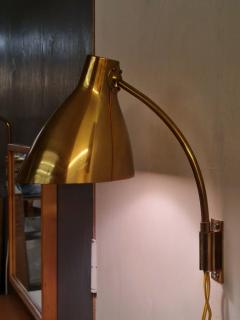 Lisa Johansson Pape Lisa Johansson Pap Adjustable Wall Lamp 50 055 in Solid Brass Orno 1950s - 3951048