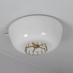 Lisa Johansson Pape Lisa Johansson Pap Brass Opaline Flush mount model 71 116 Orno 1950s - 4384048