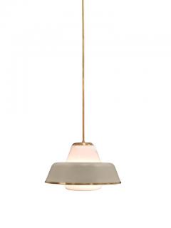 Lisa Johansson Pape Lisa Johansson Pap Ceiling Pendant 61 347 Glass Brass Gray Paint Orno 1950s - 4183877