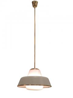 Lisa Johansson Pape Lisa Johansson Pap Ceiling Pendant 61 347 Glass Brass Gray Paint Orno 1950s - 4183878