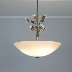 Lisa Johansson Pape Lisa Johansson Pap Flower Fountain Pendant in Brass Colored Glass Orno 1940s - 4542234