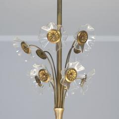 Lisa Johansson Pape Lisa Johansson Pap Flower Fountain Pendant in Brass Colored Glass Orno 1940s - 4542237