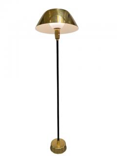 Lisa Johansson Pape Lisa Johansson Pap Ihanne Floor Lamp Brass White Shade Black Wrap Orno 1960s - 3962886