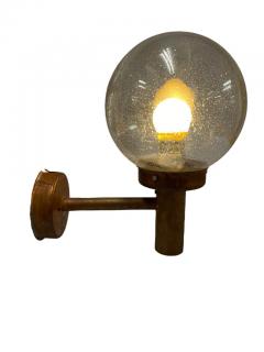 Lisa Johansson Pape Lisa Johansson Pap Outdoor Wall Lamp 140 015 in Copper and Glass Orno 1950s - 3994358