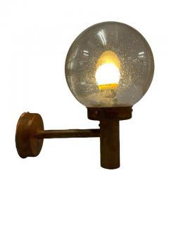 Lisa Johansson Pape Lisa Johansson Pap Outdoor Wall Lamp 140 015 in Copper and Glass Orno 1950s - 3994360