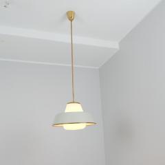 Lisa Johansson Pape Lisa Johansson Pap UFO Pendant 61 347 Glass Brass White Orno 1950s - 4326165