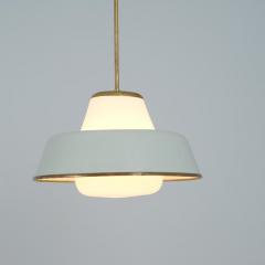 Lisa Johansson Pape Lisa Johansson Pap UFO Pendant 61 347 Glass Brass White Orno 1950s - 4326166