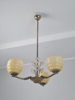 Lisa Johansson Pape Lisa Johansson Pape Beehive and Flowers Ceiling Lamp Orno Karhula 1940s - 4334594