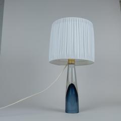 Lisa Johansson Pape Lisa Johansson Pape Blue Art Glass Table Lamp Missis Iittala Orno 1950 - 4345585