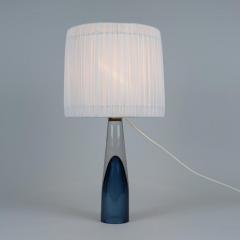 Lisa Johansson Pape Lisa Johansson Pape Blue Art Glass Table Lamp Missis Orno Ittala 1950s - 4345578