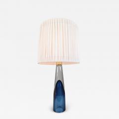 Lisa Johansson Pape Lisa Johansson Pape Blue Art Glass Table Lamp Missis Orno Ittala 1950s - 4358420