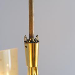 Lisa Johansson Pape Lisa Johansson Pape Ceiling Lamp 211 3 in Brass Hand Painted Glass Orno 1950s - 4450846