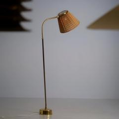Lisa Johansson Pape Lisa Johansson Pape Floor Lamp Model 2063 in Brass Rattan Orno 1950s - 4542169