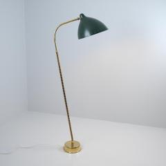 Lisa Johansson Pape Lisa Johansson Pape Floor Lamp Model 30 062 in Green and Brass Orno 1950s - 4450866