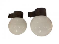 Lisa Johansson Pape Lisa Johansson Pape Pair of Brutalist Outdoor Wall Lamps Model 17 037 Orno 1960 - 3958873